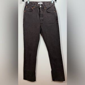 NWOT Re/Done Women’s 70s High Rise‎ Skinny Boot Size 26 in Cocoa